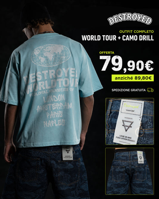 Outfit Completo - T-shirt World tour + Shorts Camo Drill